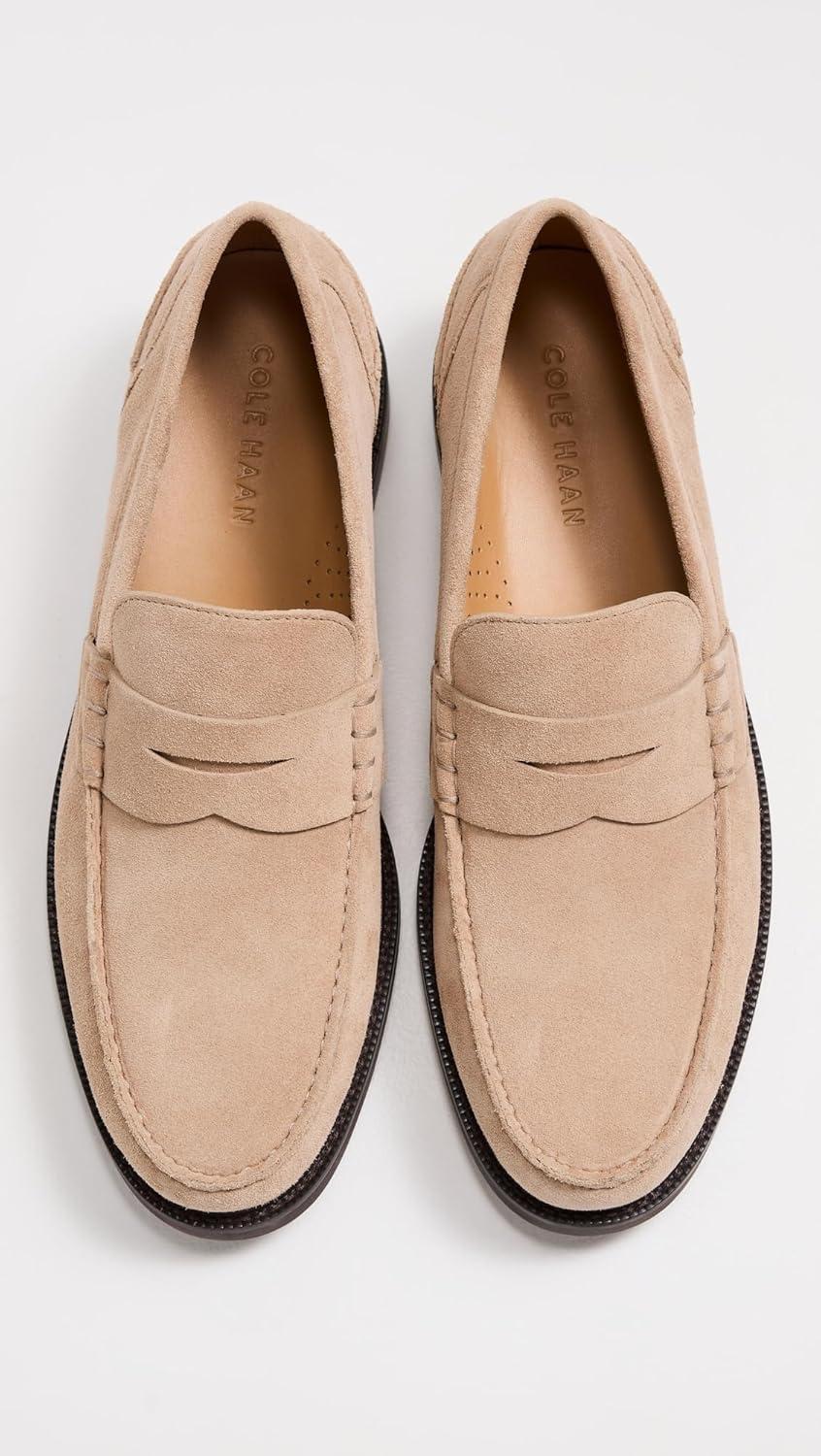 image:imageCole Haan Mens Pinch Prep Penny LoaferBirch Beige SuedeDark Chocolate
