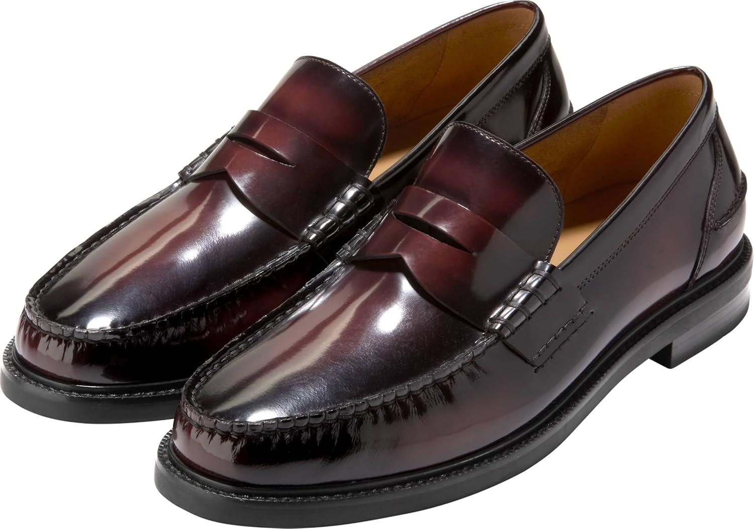 image:imageCole Haan Mens Pinch Prep Penny LoaferBurgundy Box Brush OffBlack