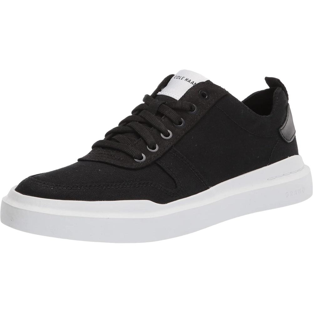 image:imageCole Haan Mens Grandpro Rally Canvas Court SneakersBlack CanvasOptic White