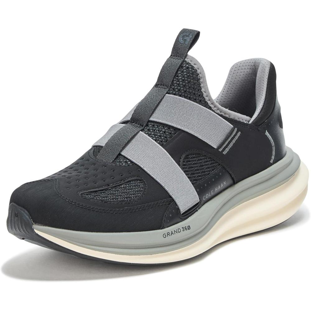 image:imageCole Haan Mens Originalgrand Quadstar Monkstrap RunningBlackQiet ShadeIvory