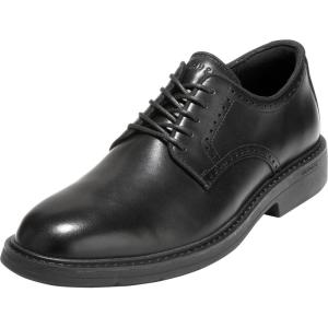 Cole Haan Mens Go-to Plain Toe(Black Waterproof)