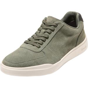 Cole Haan Men’s Grand Crosscourt Modern Perforated Sneakers(Dusty Olive Suede/Raven)