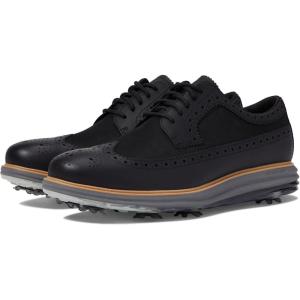 Cole Haan Mens Original Grand Tour Golf Waterproof Sneaker(Black/Natural/Quiet Shade)