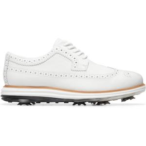 Cole Haan Mens Original Grand Tour Golf Waterproof Sneaker(Optic White/Natural/Optic White)
