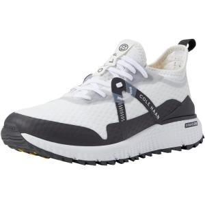 Cole Haan Mens Zerogrand Overtake Water Resistant Golf(White/Gray Pinstripe/Microchip/Cyber Yellow)