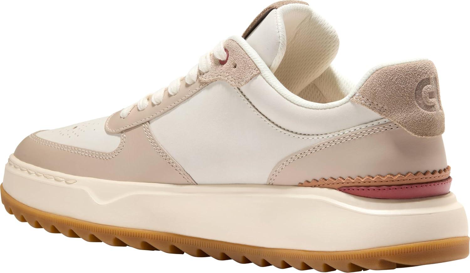 image:imageCole Haan Mens Grandpr Crossover Golf SneakersIvoryLight Sesame Suede Waterproof