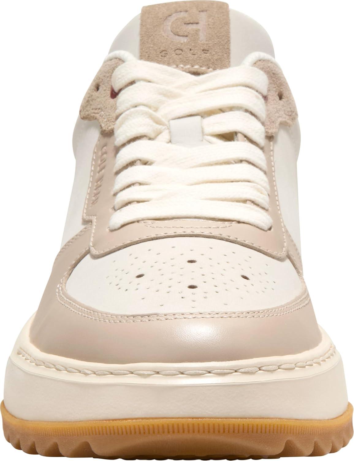 image:imageCole Haan Mens Grandpr Crossover Golf SneakersIvoryLight Sesame Suede Waterproof