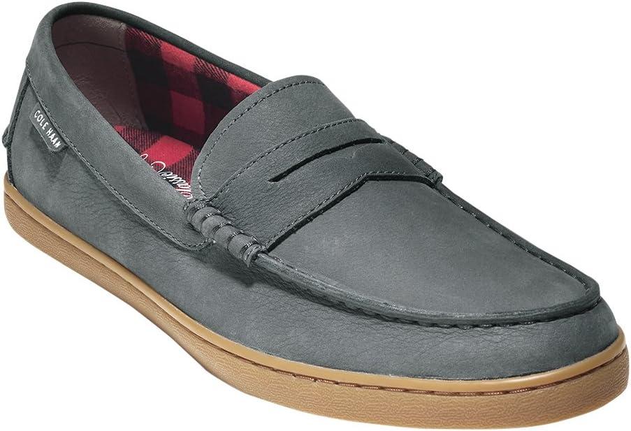 image:imageCole Haan Mens Pinch LTE Penny LoaferGray Pinstripe Milled Nubuck With Buffalo Plaid Lining
