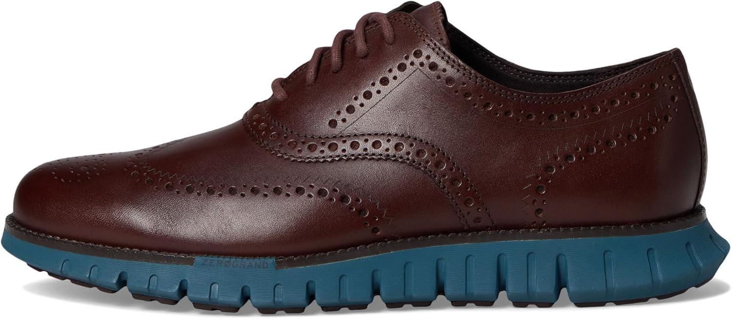 image:imageCole Haan Mens Zerogrand Remastered Wingtip OxfordHickoryDark ChocolateIndian Teal