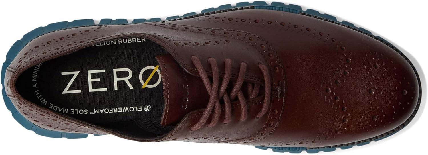 image:imageCole Haan Mens Zerogrand Remastered Wingtip OxfordHickoryDark ChocolateIndian Teal