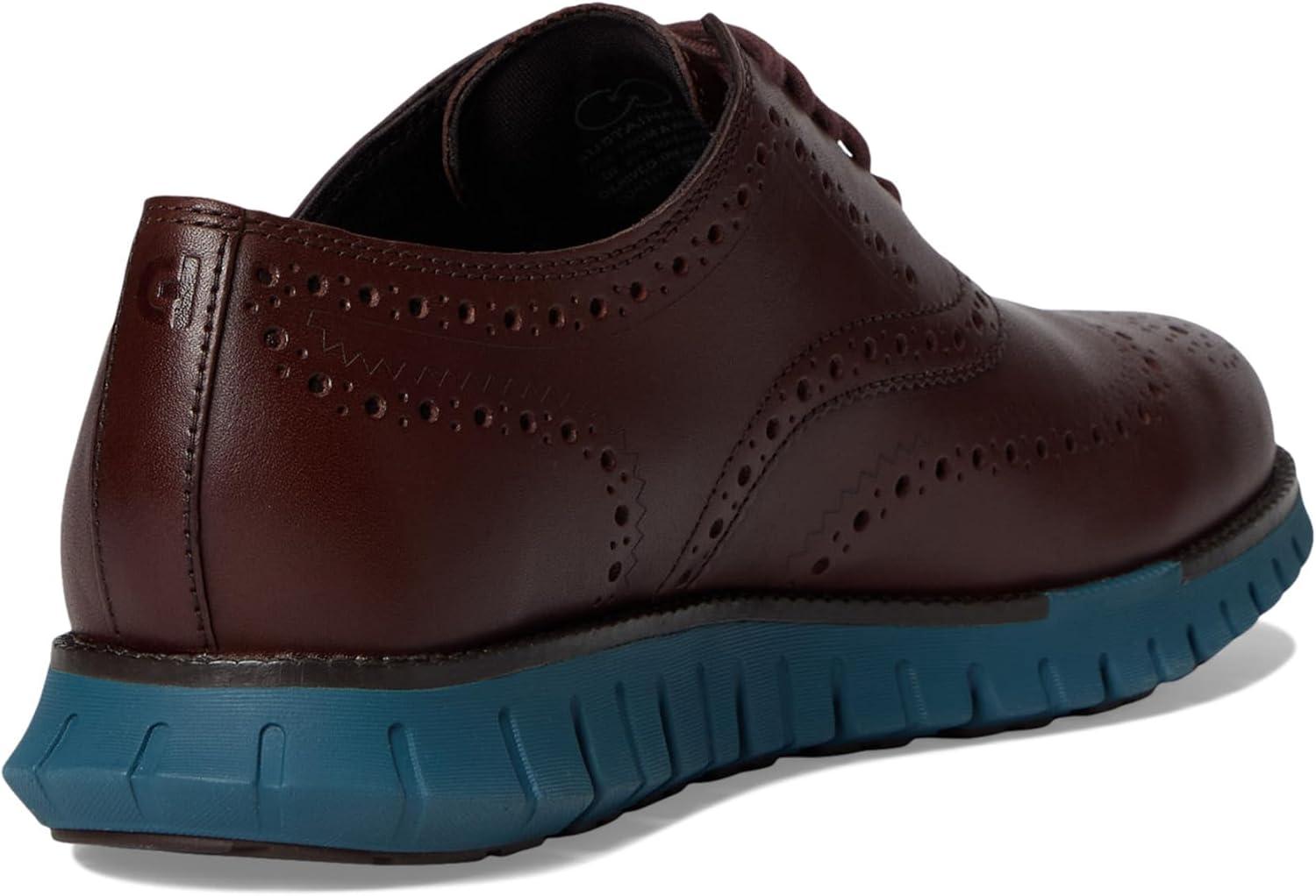 image:imageCole Haan Mens Zerogrand Remastered Wingtip OxfordHickoryDark ChocolateIndian Teal