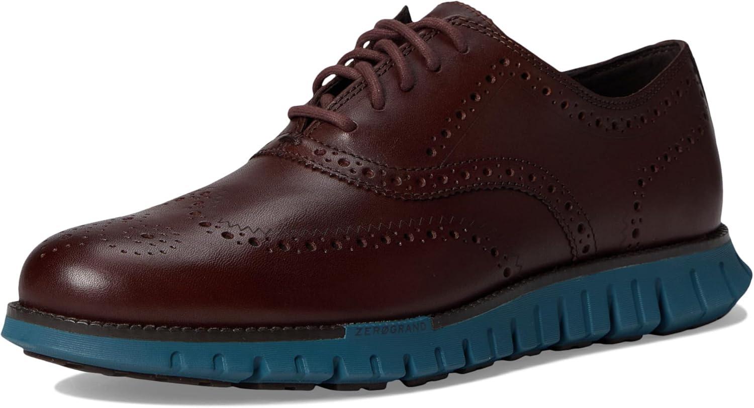 image:imageCole Haan Mens Zerogrand Remastered Wingtip OxfordHickoryDark ChocolateIndian Teal