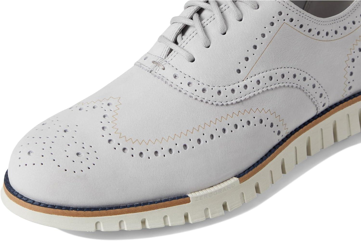 image:imageCole Haan Mens Zerogrand Remastered Wingtip OxfordMicrochip NubuckBig DipperIvory