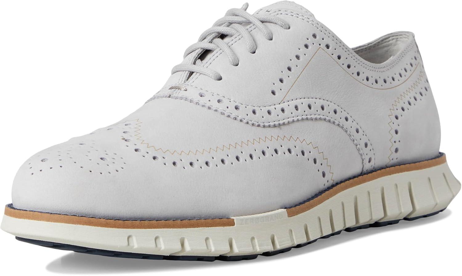 image:imageCole Haan Mens Zerogrand Remastered Wingtip OxfordMicrochip NubuckBig DipperIvory