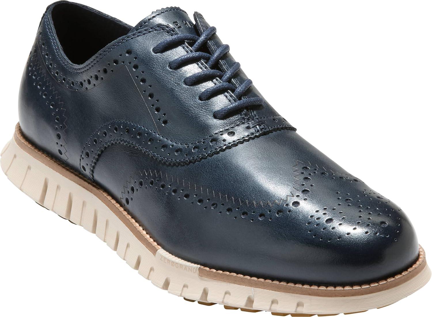 image:imageCole Haan Mens Zerogrand Remastered Wingtip OxfordNavy BlazerNaturalIvory