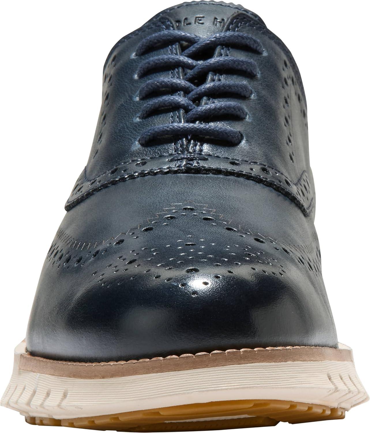 image:imageCole Haan Mens Zerogrand Remastered Wingtip OxfordNavy BlazerNaturalIvory