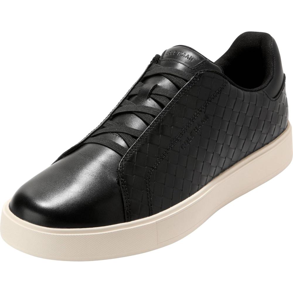 image:imageCole Haan Mens Grandpro Luxe SliponBlack Woven Embossed