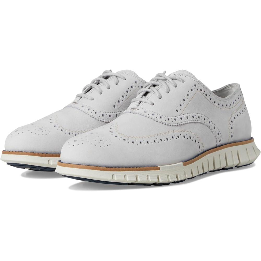 image:imageCole Haan Mens Zerogrand Remastered Wingtip OxfordMicrochip NubuckBig DipperIvory