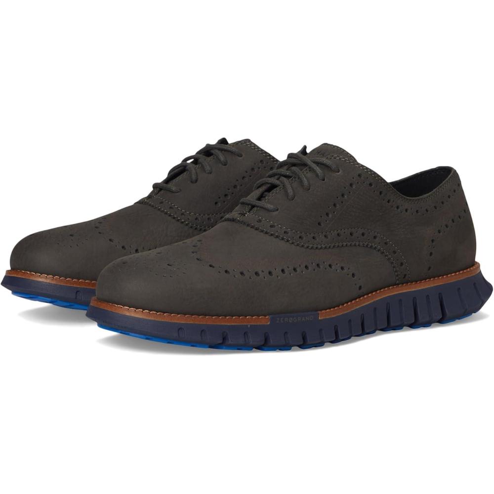image:imageCole Haan Mens Zerogrand Remastered Wingtip OxfordRaven NubuckDark NaturalMidnight Moon