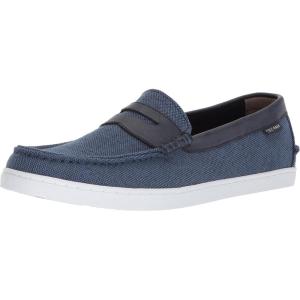 Cole Haan Men’s Pinch LTE Penny Loafer(Navy Slubby Canvas/Navy Ink Leather)