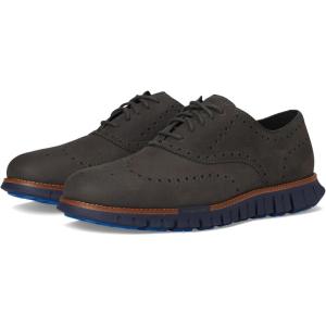 Cole Haan Men’s Zerogrand Remastered Wingtip Oxford(Raven Nubuck/Dark Natural/Midnight Moon)