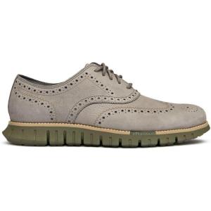 Cole Haan Men’s Zerogrand Remastered Wingtip Oxford(Sea Stone Nubuck/Light Sesame)