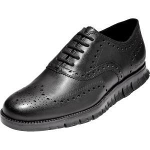 Cole Haan Men’s Zerogrand Wing Oxford(Black Closed Holes/Black)