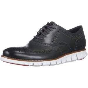 Cole Haan Men’s Zerogrand Wing Oxford(Gray Pinstripe Wr/Flame Scarlet/Optic White)