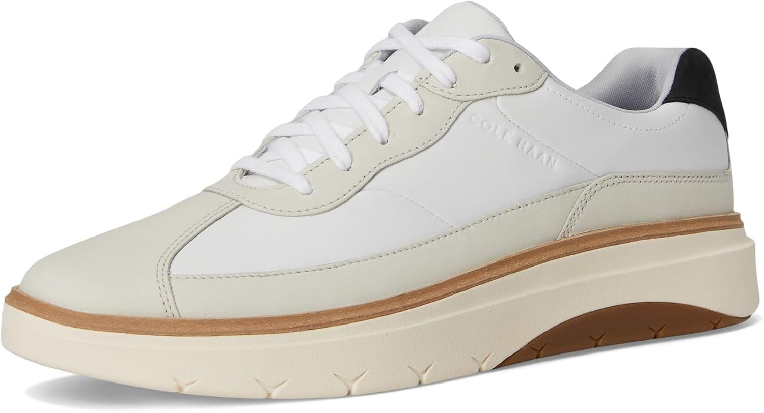 image:imageCole Haan Mens Grandpro Featherarc Bike Toe SneakersWhiteBlackIvory