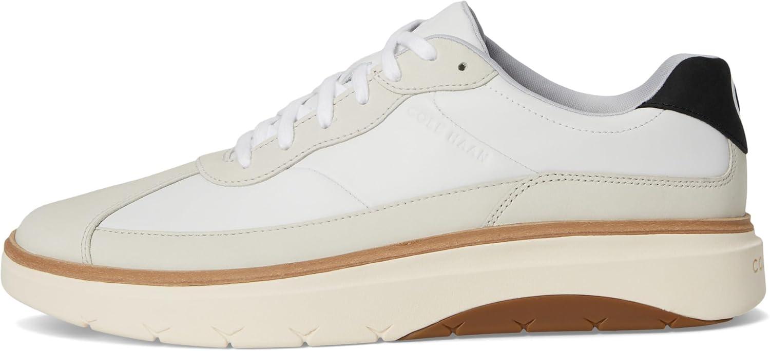 image:imageCole Haan Mens Grandpro Featherarc Bike Toe SneakersWhiteBlackIvory