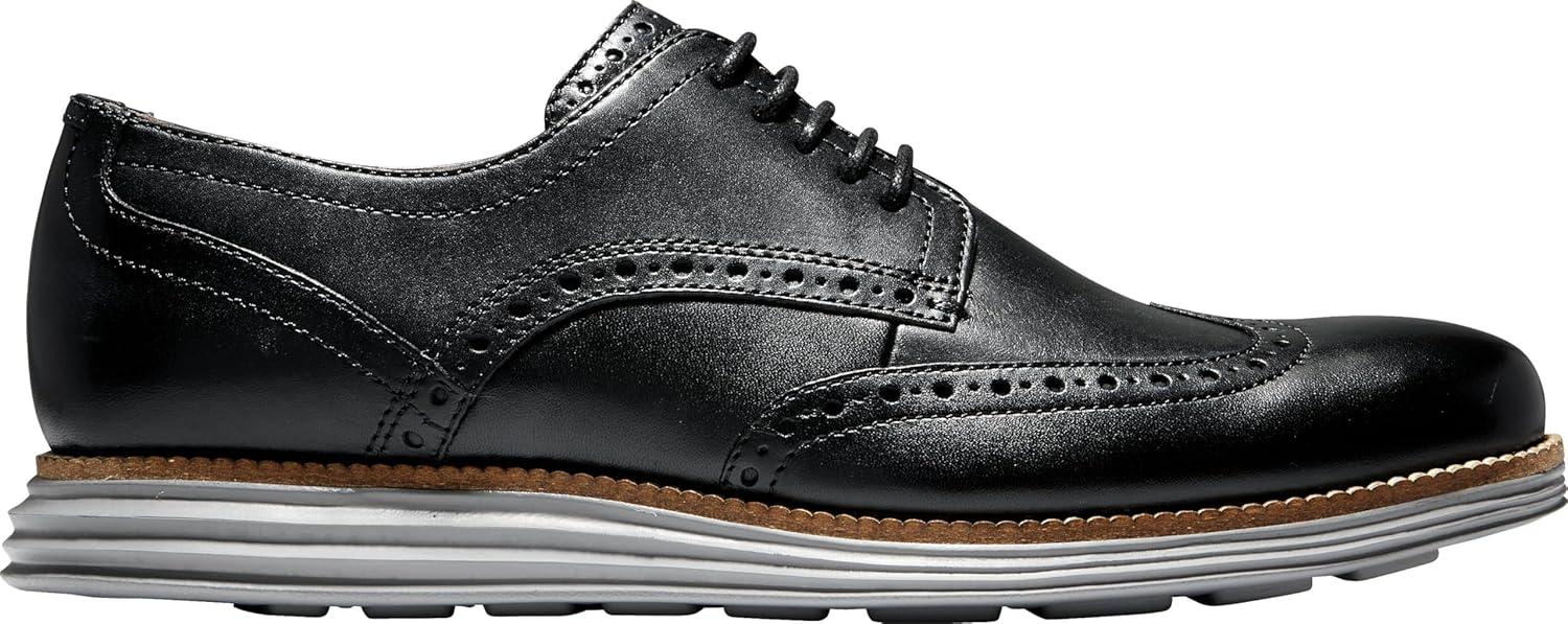 image:imageCole Haan Mens Original Grand Shortwing Oxford ShoesBlack LeatherIronstone