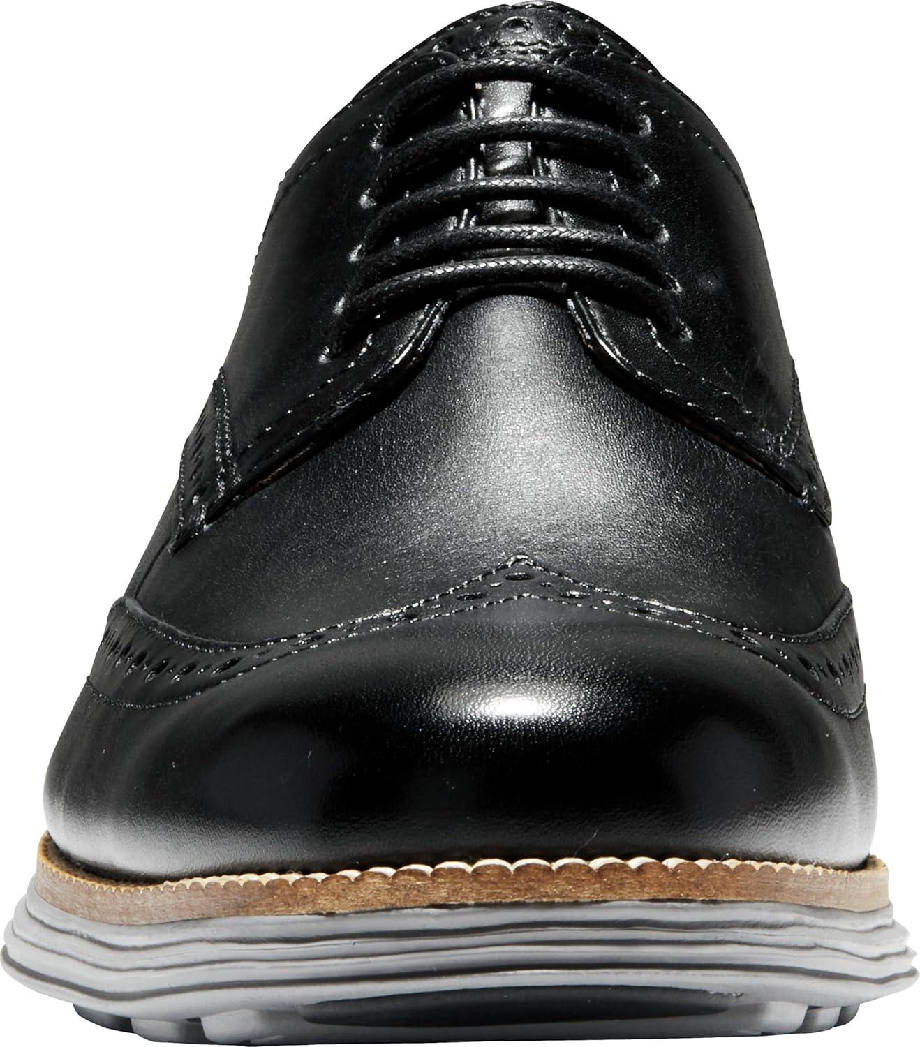 image:imageCole Haan Mens Original Grand Shortwing Oxford ShoesBlack LeatherIronstone