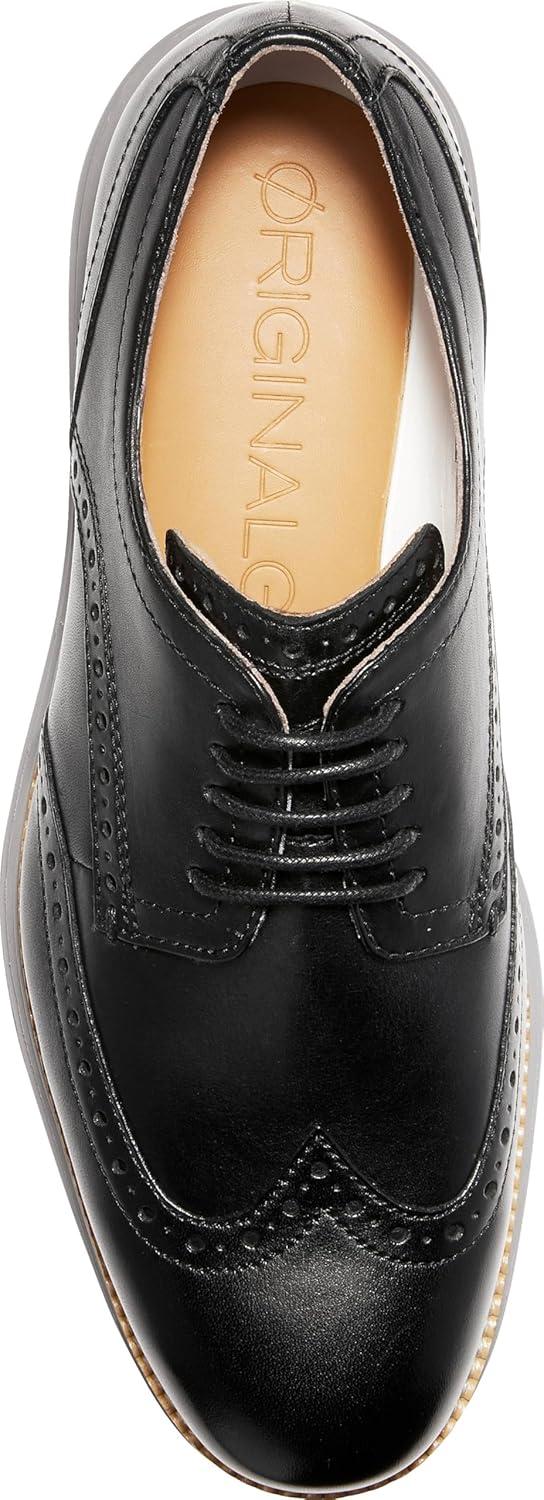 image:imageCole Haan Mens Original Grand Shortwing Oxford ShoesBlack LeatherIronstone