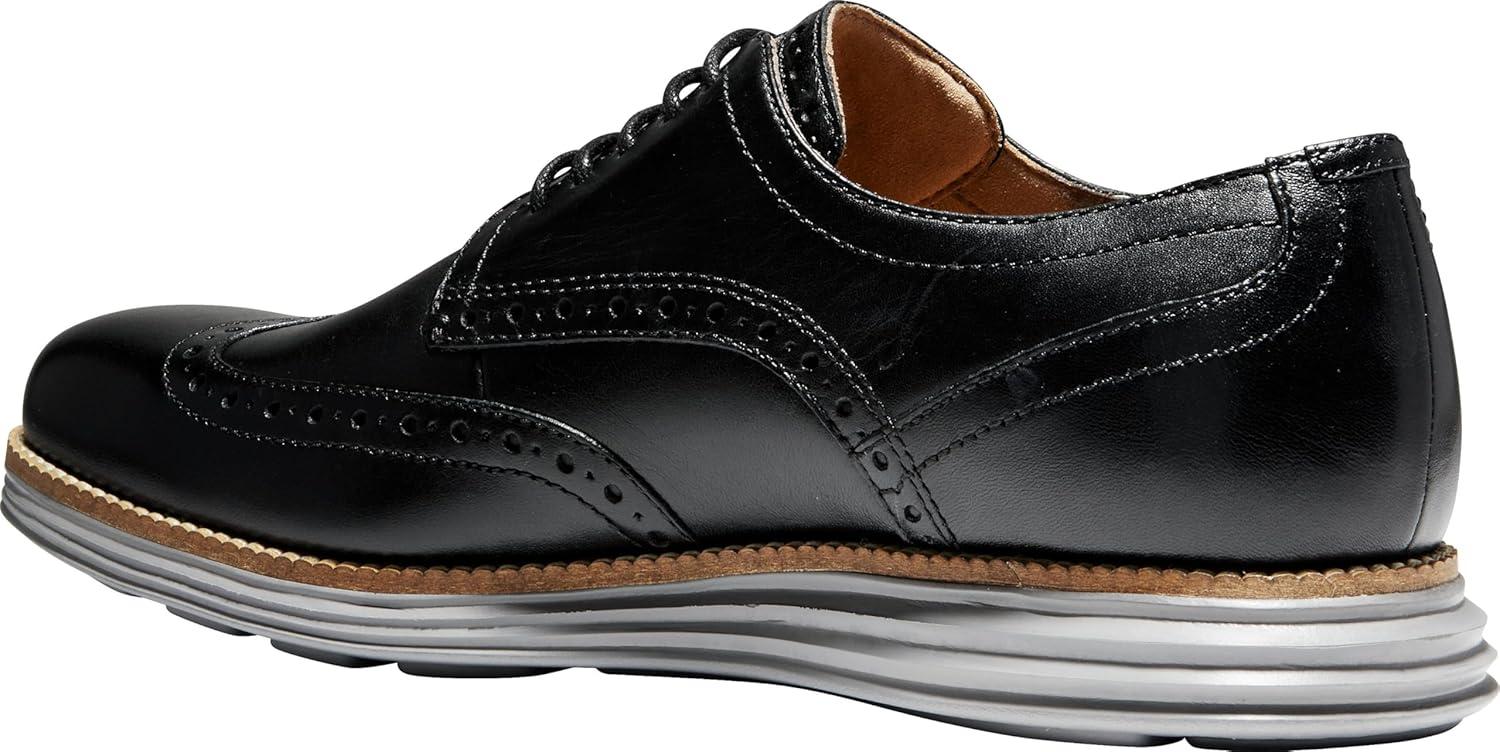 image:imageCole Haan Mens Original Grand Shortwing Oxford ShoesBlack LeatherIronstone