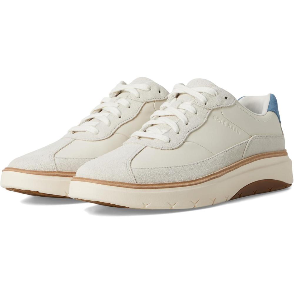 image:imageCole Haan Mens Grandpro Featherarc Bike Toe SneakersIvoryProvincial Blue