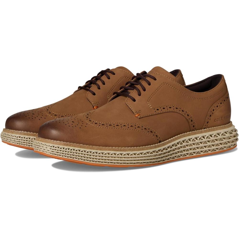 image:imageCole Haan Mens Original Grand 20 Wing Tip OxfordGolden Honey NubuckOat