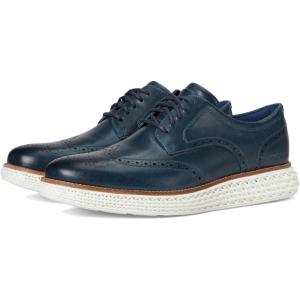 Cole Haan Mens Original Grand 2.0 Wing Tip Oxford(Orion Blue/White)