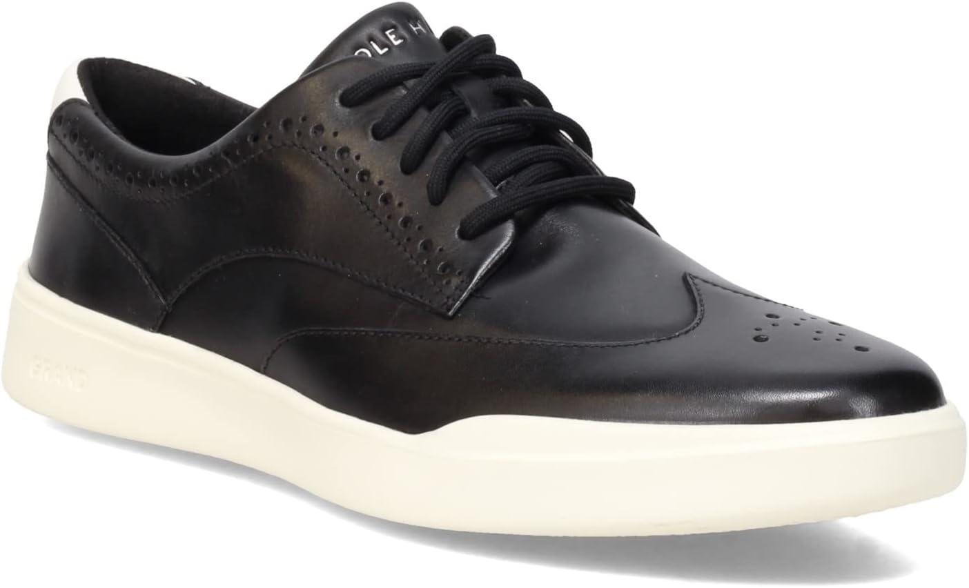 image:imageCole Haan Mens Grand Crosscourt Wingtip SneakerBlackBlanc De Blanc