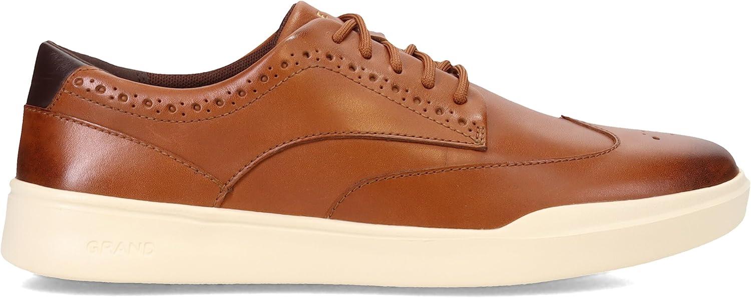 image:imageCole Haan Mens Grand Crosscourt Wingtip SneakerBritish TanIvory