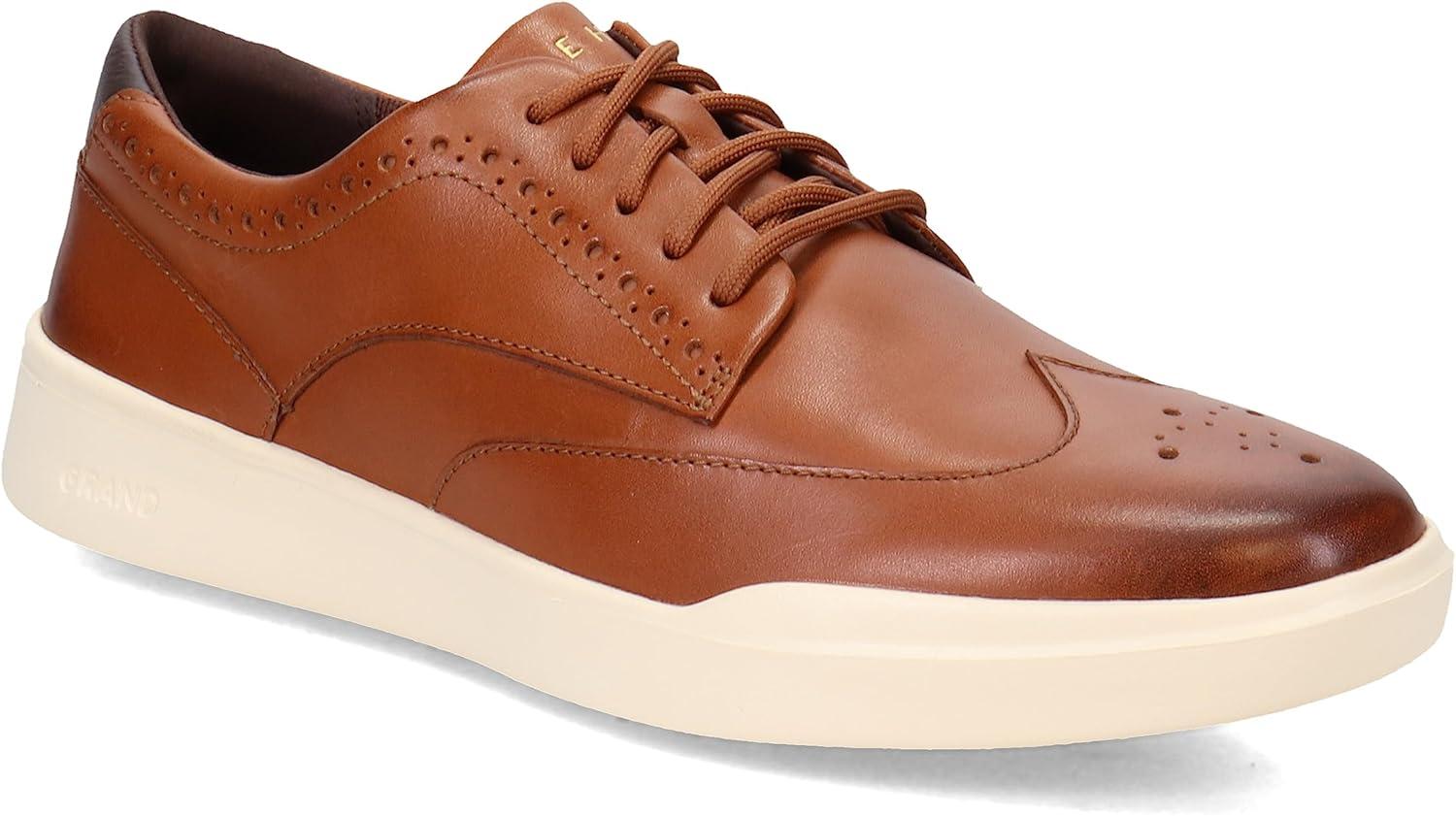 image:imageCole Haan Mens Grand Crosscourt Wingtip SneakerBritish TanIvory