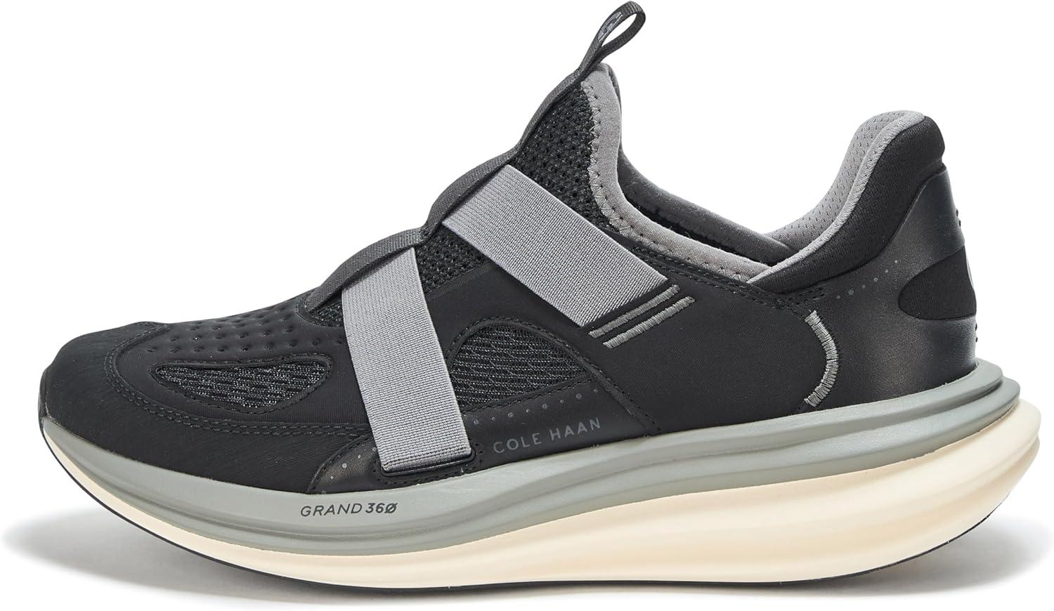 image:imageCole Haan Mens Originalgrand Quadstar Monkstrap RunningBlackQiet ShadeIvory