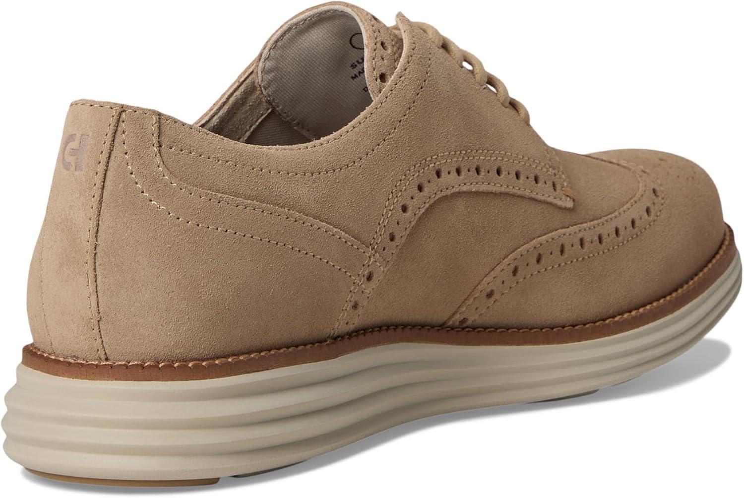 image:imageCole Haan Mens Originalgrand Remastered WingtipCh Birch Beige NubuckIvory