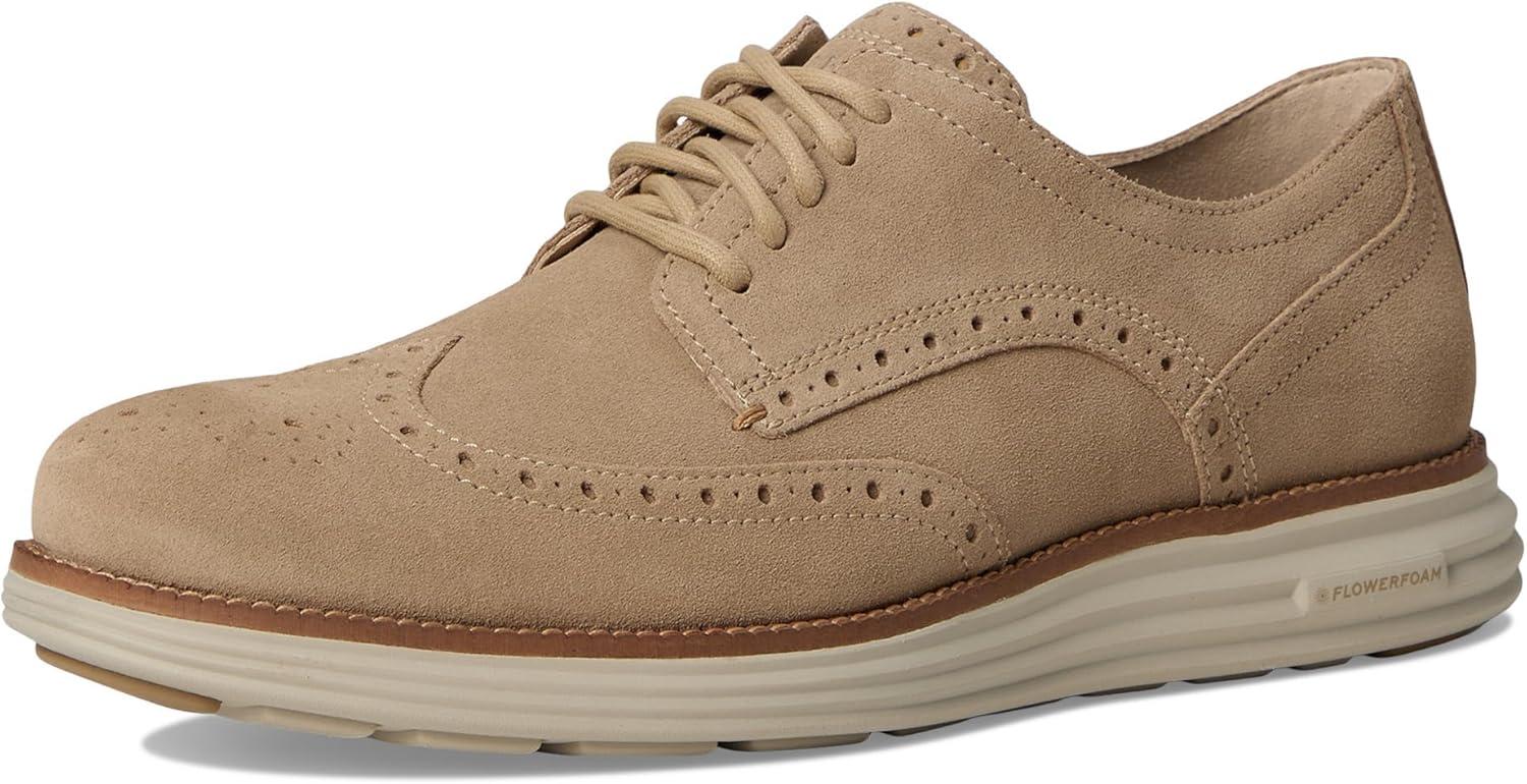 image:imageCole Haan Mens Originalgrand Remastered WingtipCh Birch Beige NubuckIvory