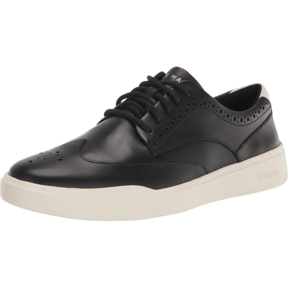 image:imageCole Haan Mens Grand Crosscourt Wingtip SneakerBlackBlanc De Blanc