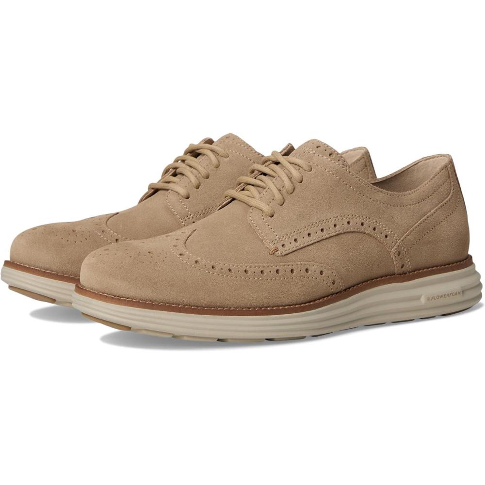 image:imageCole Haan Mens Originalgrand Remastered WingtipCh Birch Beige NubuckIvory