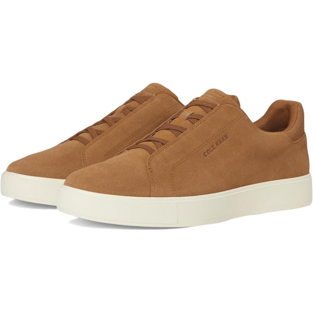 image:imageCole Haan Mens Grandpro Luxe SliponGolden Toffee SuedeLight SesameIvory