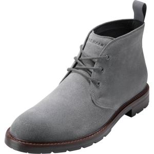 Cole Haan mens Chamberlin Grand Chukka(Quiet Shade Suede/Dark Brown)