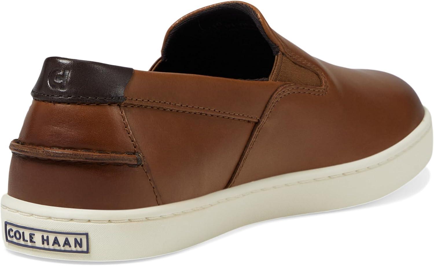image:imageCole Haan Mens Nantucket Plain Toe Deck SliponBritish TanIvory