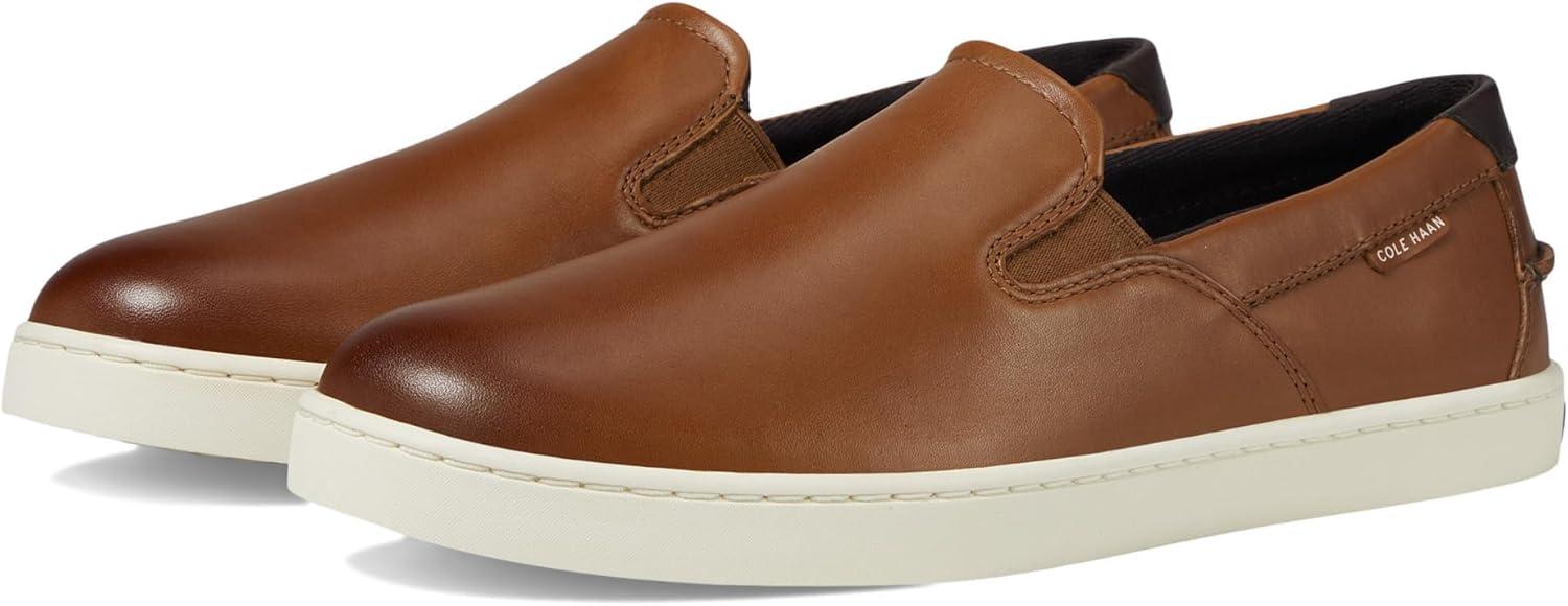 image:imageCole Haan Mens Nantucket Plain Toe Deck SliponBritish TanIvory