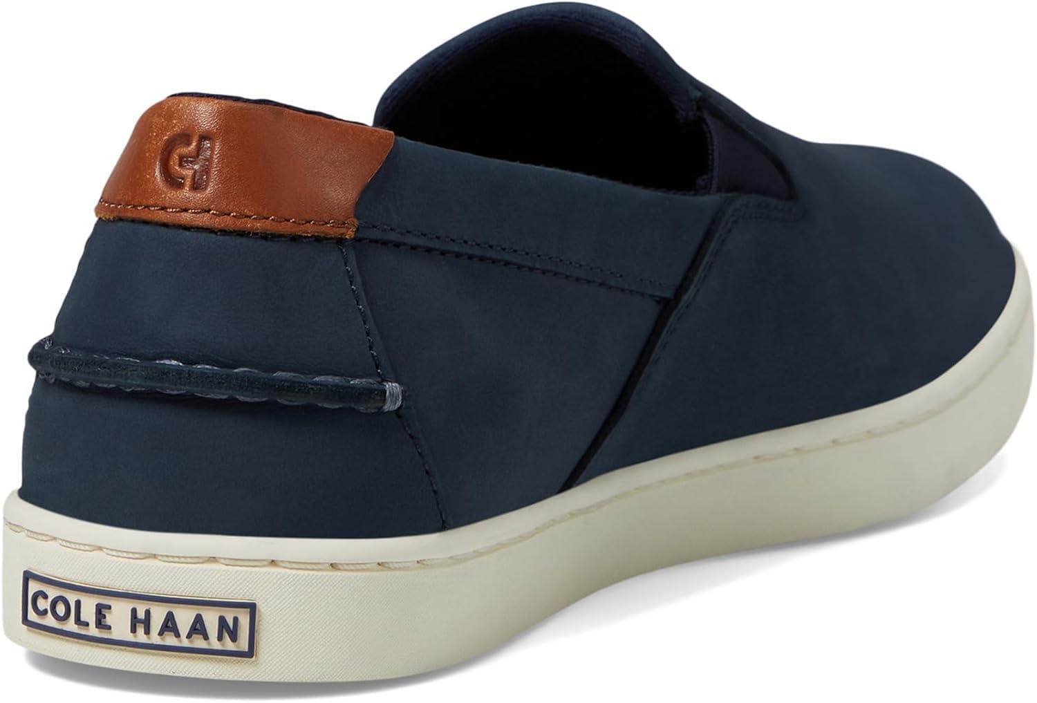 image:imageCole Haan Mens Nantucket Plain Toe Deck SliponNavy Blazer NubuckBlack
